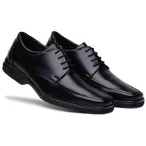 Sapato Masculino Social Comfort Bico Quadrado Preto 80010