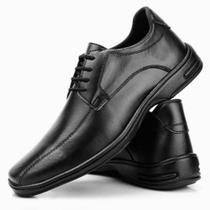 sapato masculino social confort elegante leve preto/cafe