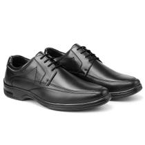 Sapato Masculino Social Couro Cadarço Conforto Casual