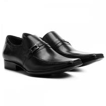 Sapato Masculino Social Couro - Cód 244102 Preto Tam 39