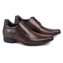 Sapato Masculino Social Couro Legitimo Salto Interno 7cm