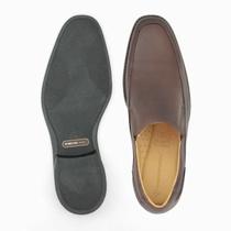 Sapato Masculino Social Couro Loafer Anatomic Gel Semicromado Sem Cardaço Elegante Confortável