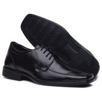 Sapato Masculino Social Estilo Cadarço Conforto Casual Cor Preto