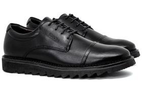 Sapato Masculino Social Ferracini 24h Filadélfia Couro Cadarço Redondo Confortável Derby