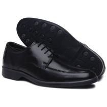 Sapato Masculino Social Material De Alta Qualidade Cadarço Conforto Cor Preto