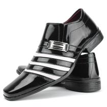 Sapato masculino social preto com branco pizzolev