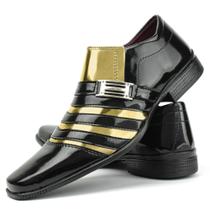 Sapato masculino social preto com courado pizzolev