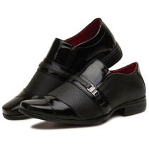 Sapato masculino social preto Sollano estili italiano ref 103 tamanho 37 ao44