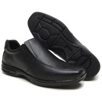 Sapato Masculino Social Trabalho e Casual Preto Ortopédico Confortável