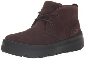 Sapato masculino UGG Burleigh Chukka à prova d'água de camurça empoeirada e cacau