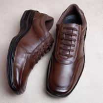 Sapato Masculino Vinci em Couro Leather - Conforto o dia todo