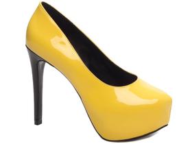 Sapato Meia Pata Feminina Amarelo Torricella modelo 60.001C