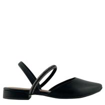 Sapato Mississipi Sling Feminino Bico Fino Strass MB553