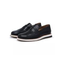 sapato mocassim casual masculino couro legitimo bico redondo conforto 37 ao 46