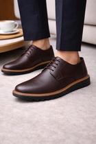 Sapato Mocassim Casual Masculino De Amarrar Marrom Café Classico Em material sintético