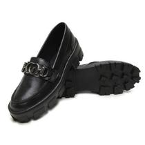 Sapato Mocassim Corrente Feminino Sola Tratorada Plataforma Sapato Mocassim Corrente Feminino Sola Tratorada Plataforma
