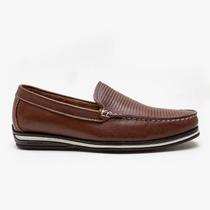 Sapato Mocassim de Couro Masculino Democrata Easy Ted