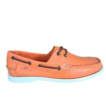 Sapato Mocassim Deckshoes Masculino Couro Samello - Laranja