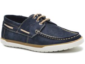 Sapato Mocassim Docksider Em Couro - G110 - Azul Marinho