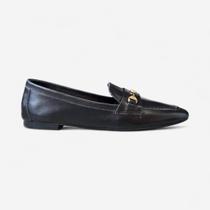 Sapato Mocassim Dumond Couro Preto