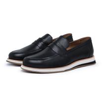 Sapato Mocassim em Couro Masculino Sola Macia Calce Fácil Moda Elegante Homem Estiloso