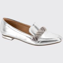 Sapato Mocassim Feminino Conforto Strass Prata Vizzano 1351.107.26227