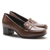Sapato Mocassim Feminino Em Couro Classico Bico Quadrado Sapato Mocassim Feminino Em Couro Classico Bico Quadrado