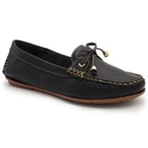 Sapato mocassim feminino em couro cor preto Sapato mocassim feminino em couro cor preto