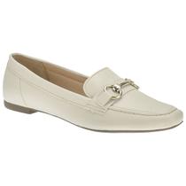 Sapato Mocassim Feminino Oxford Branco/Off white PRETO