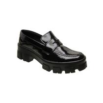 sapato mocassim feminino plataforma salto tratorado casual confortavel 33 ao 40