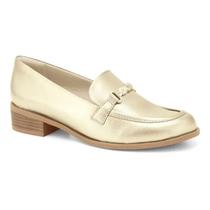 Sapato Mocassim Feminino Ramarim Loafer Metalizado 2416101