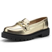 Sapato Mocassim Feminino Tratorado Confortavel Com Corrente Salto Plataforma Lasoffi Sapato Mocassim Feminino Tratorado Confortavel Com Corrente Salto Plataforma Lasoffi