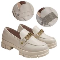 Sapato Mocassim Feminino Tratorado Kit Com 3 Fivelas 85200