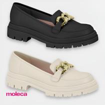 Sapato Mocassim Feminino Tratorado Moleca 5775101 Sapato Mocassim Feminino Tratorado Moleca 5775101