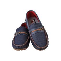 Sapato Mocassim Infantil Menino Social Confortável Leve Macio Cor Jeans Sapato Mocassim Infantil Menino Social Confortável Leve Macio Cor Jeans