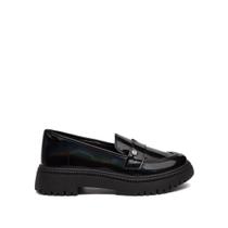 Sapato Mocassim Infantil Pink Cats Verniz Preto