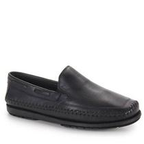 Sapato Mocassim Jovaceli Couro New Gel Preto 04006