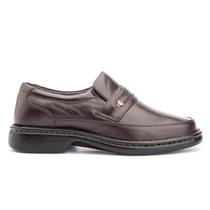 Sapato Mocassim Loafer Hospitalar Marrom Palmilha Gel Confort Anatômica Couro
