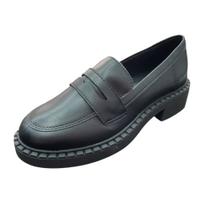 Sapato Mocassim Loafer Tratorado Feminino Sua Cia Preto