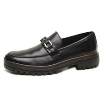 Sapato Mocassim Masculino Couro Loafer Classico Detalhe Metal Frontal Forrado Solado Borracha Sapato Mocassim Masculino Couro Loafer Classico Detalhe Metal Frontal Forrado Solado Borracha