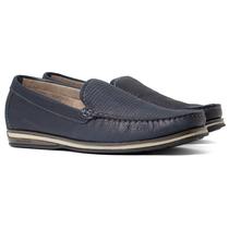 Sapato Mocassim Masculino Democrata Ted Casual Couro Conforto 135201