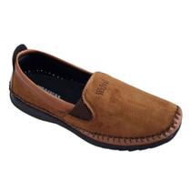 Sapato Mocassim Masculino Sapatilha material sintético Camurca Conforto 1010