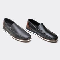 Sapato Mocassim Masculino Slip On em Couro
