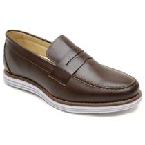 Sapato Mocassim Masculino Slip On Iate Social Casual De Couro Forrado Em Couro Macio Moderno