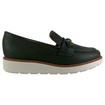 Sapato Mocassim Modare Feminino Original Fivela UltraConforto Sola Alta Leve Cor:Verde-OlivaTamanho:34