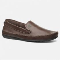 Sapato Mocassim Pegada Couro Marrom