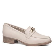 Sapato Mocassim Pegada Feminino em Couro Off White 222001-01