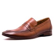 Sapato Mocassim Social Masculino Loafer Até 46 Roy Avalon em Couro Caramelo