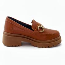 Sapato Mocassim Tratorado Corrente Estilo Blogueira Couro legitimo Feminina Sapato Mocassim Tratorado Corrente Estilo Blogueira Couro legitimo Feminina
