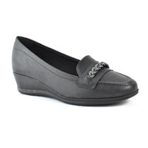 Sapato Modare Casual Ultraconforto Strass Anabela Feminino Preto